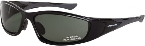 CrossFire - Blue Mirror Lenses, Framed Polarized Glasses - Exact Tool & Supply