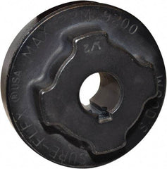 TB Wood's - 1/2" Max Bore Diam, 1/8" x 1/16" Keyway Width x Depth, 2-1/16" Hub, 3 Flexible Coupling Flange - 2-1/16" OD, 51/64" OAL, Sintered Steel, Type J - Exact Tool & Supply