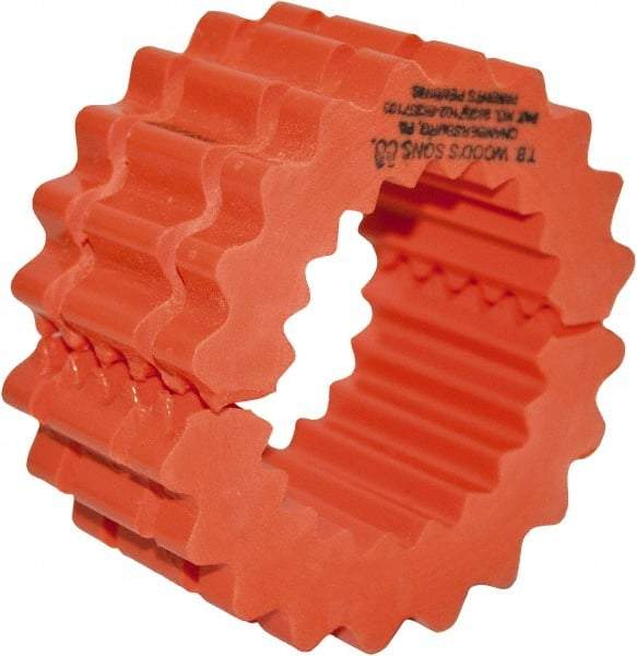 TB Wood's - 10 Two Piece Flexible Coupling Sleeve - 7-1/16" OD, 3-7/16" OAL, Hytrel, Order 2 Hubs with Same OD & 1 Insert for Complete Coupling - Exact Tool & Supply