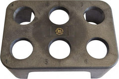 Made in USA - 6 Tool Capacity, Toolholder Size 50, Portable Plastic Tool Holder Rack and Tray - 14-1/2 Inch Long x 10 Inch Wide x 6-1/4 Inch High - Exact Tool & Supply