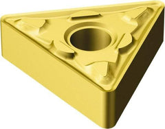 Sandvik Coromant - TNMG332 MM Grade 2035 Carbide Turning Insert - TiAlN/TiN Finish, 60° Triangle, 3/8" Inscr Circle, 3/16" Thick, 1/32" Corner Radius - Exact Tool & Supply