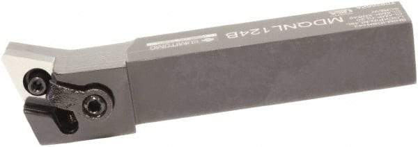 Sumitomo - MDQN, Left Hand Cut, -17.5° Lead Angle, 1-1/4" Shank Height x 1-1/4" Shank Width, Negative Rake Indexable Turning Toolholder - 6" OAL, DNMG 432 Insert Compatibility, Series Multi-Option - Exact Tool & Supply