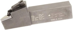 Sumitomo - MVJN, Right Hand Cut, -3° Lead Angle, 1" Shank Height x 1" Shank Width, Negative Rake Indexable Turning Toolholder - 6" OAL, VNMG 432 Insert Compatibility, Series Multi-Option - Exact Tool & Supply