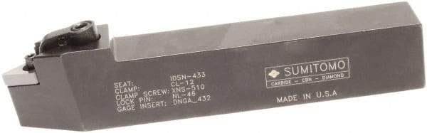 Sumitomo - MDPN, Neutral Cut, 27.5° Lead Angle, 1" Shank Height x 1" Shank Width, Negative Rake Indexable Turning Toolholder - 6" OAL, DNMG 432 Insert Compatibility, Series Multi-Option - Exact Tool & Supply