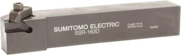 Sumitomo - SS, External, Right Hand, 0.21" Max Depth of Cut, Indexable Grooving Tool Holder - SG 3 Insert Compatibility, 1" Shank Height, 1" Shank Width, 5" OAL - Exact Tool & Supply