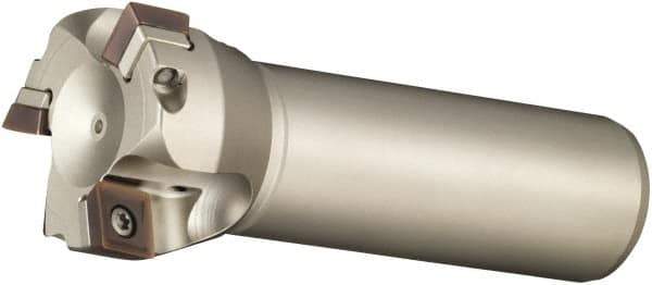 Sumitomo - 80mm Cut Diam, 32mm Shank Diam, 120mm OAL, Indexable Square Shoulder End Mill - SOMT Inserts, Cylindrical Shank, 90° Lead Angle, Through Coolant, Series WaveMill - Exact Tool & Supply