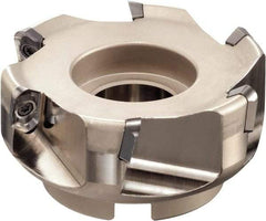 Sumitomo - 6 Inserts, 5" Cut Diam, 1-1/2" Arbor Diam, 1.181" Max Depth of Cut, Indexable Square-Shoulder Face Mill - 2-1/2" High, AECT 1604 Insert Compatibility, Through Coolant, Series WaveMill - Exact Tool & Supply