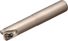 Sumitomo - 1-1/2" Cut Diam, 1-1/2" Shank Diam, Cylindrical Shank Indexable High-Feed End Mill - Screw & Clamp Holding Method, WDMT Insert, Through Coolant - Exact Tool & Supply
