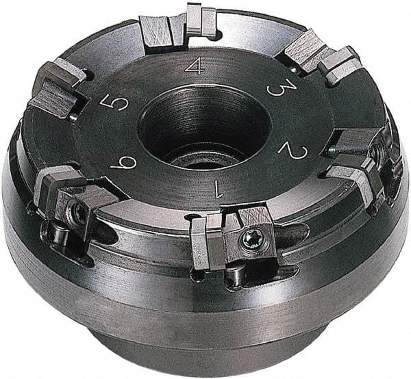 Sumitomo - 100mm Cut Diam, 31.75mm Arbor Hole, 75° Indexable Chamfer & Angle Face Mill - 8 Inserts, SNEN 0903..\xB6SNG 32. Insert, Right Hand Cut, Series Sumiboron - Exact Tool & Supply