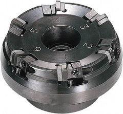Sumitomo - 100mm Cut Diam, 31.75mm Arbor Hole, 75° Indexable Chamfer & Angle Face Mill - 8 Inserts, SNEN 0903..\xB6SNG 32. Insert, Right Hand Cut, Series Sumiboron - Exact Tool & Supply