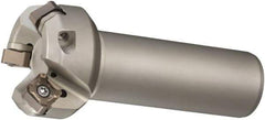 Sumitomo - 45° Lead Angle, 2.567" Max Cut Diam, 2" Min Cut Diam, Indexable Chamfer and Angle End Mill - 4 Inserts, ONMT, SNMT, XNET Insert Style, 3.97" Overall Length, Through Coolant, Straight Shank - Exact Tool & Supply