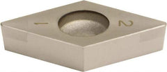 Sumitomo - 2NC-DCGA32.51 LS Grade BNC200 PCBN Turning Insert - TiN Finish, 55° Diamond, 3/8" Inscr Circle, 5/32" Thick, 1/64" Corner Radius - Exact Tool & Supply
