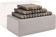 C.H. Hanson - 27 Piece, 1/4" Character Steel Stamp Set - Letters, Standard - Exact Tool & Supply