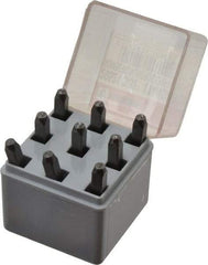 C.H. Hanson - 9 Piece, 3/32" Character Steel Stamp Set - Figures, Standard - Exact Tool & Supply