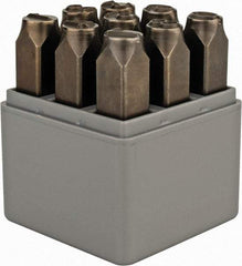 C.H. Hanson - 9 Piece, 3/8" Character Steel Stamp Set - Figures, Standard - Exact Tool & Supply