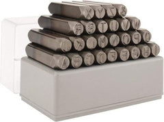 C.H. Hanson - 27 Piece, 3/8" Character Steel Stamp Set - Letters, Heavy Duty - Exact Tool & Supply