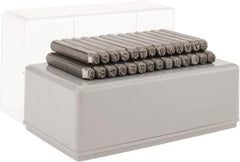 C.H. Hanson - 27 Piece, 1/2" Character Steel Stamp Set - Letters, Heavy Duty - Exact Tool & Supply