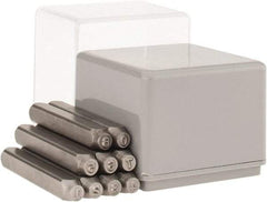 C.H. Hanson - 9 Piece, 1/16" Character Steel Stamp Set - Figures, Heavy Duty - Exact Tool & Supply