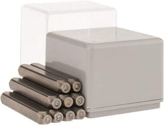 C.H. Hanson - 9 Piece, 1/8" Character Steel Stamp Set - Figures, Heavy Duty - Exact Tool & Supply