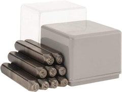 C.H. Hanson - 9 Piece, 3/16" Character Steel Stamp Set - Figures, Heavy Duty - Exact Tool & Supply
