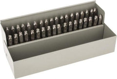 C.H. Hanson - 36 Piece, 1/8" Character Steel Stamp Set - Letters & Figures, Heavy Duty - Exact Tool & Supply