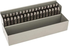 C.H. Hanson - 36 Piece, 3/16" Character Steel Stamp Set - Letters & Figures, Heavy Duty - Exact Tool & Supply