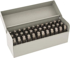 C.H. Hanson - 36 Piece, 1/4" Character Steel Stamp Set - Letters & Figures, Heavy Duty - Exact Tool & Supply