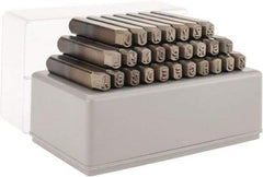 C.H. Hanson - 27 Piece, 3/16" Character Steel Stamp Set - Letters, Low Stress Round Face Full - Exact Tool & Supply