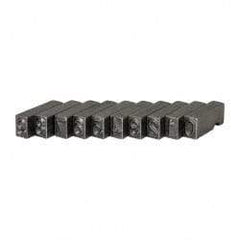 C.H. Hanson - 10 Piece, 1/4 Inch Character, Steel Type Set - 8 Character Capacity, 0-9 Content - Exact Tool & Supply