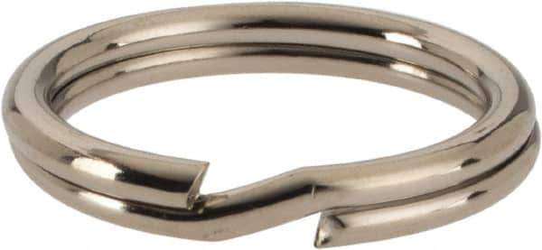 C.H. Hanson - 5/8" ID, 20mm OD, 2mm Thick, Split Ring - Carbon Spring Steel, Nickel Plated Finish - Exact Tool & Supply