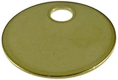 C.H. Hanson - 1-1/4 Inch Diameter, Round, Brass Blank Metal Tag - Blank Metal Check - Exact Tool & Supply
