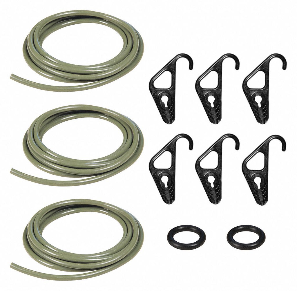 Black Polyurethane Bungee Cord Kit with Adjustable Hooks, Bungee Length: 10 ft.