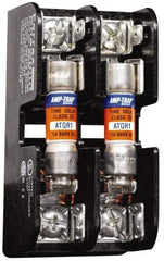 Ferraz Shawmut - 10 to 14 AWG, 600 VAC/VDC, 30 Amp, DIN Rail Mount, Screw Mount Fuse Block - 13/32 Inch Diameter x 1-1/2 Inch Fuse Length, 3.04 Inch Long x 3/4 Inch Wide x 1.31 Inch High Block - Exact Tool & Supply