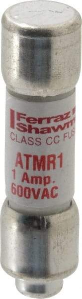 Ferraz Shawmut - 600 VAC/VDC, 1 Amp, Fast-Acting General Purpose Fuse - Clip Mount, 1-1/2" OAL, 100 at DC, 200 at AC kA Rating, 13/32" Diam - Exact Tool & Supply