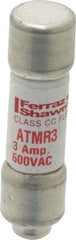 Ferraz Shawmut - 600 VAC/VDC, 3 Amp, Fast-Acting General Purpose Fuse - Clip Mount, 1-1/2" OAL, 100 at DC, 200 at AC kA Rating, 13/32" Diam - Exact Tool & Supply