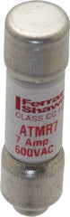 Ferraz Shawmut - 600 VAC/VDC, 7 Amp, Fast-Acting General Purpose Fuse - Clip Mount, 1-1/2" OAL, 100 at DC, 200 at AC kA Rating, 13/32" Diam - Exact Tool & Supply