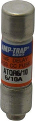 Ferraz Shawmut - 300 VDC, 600 VAC, 0.6 Amp, Time Delay General Purpose Fuse - Clip Mount, 1-1/2" OAL, 100 at DC, 200 at AC kA Rating, 13/32" Diam - Exact Tool & Supply