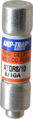 Ferraz Shawmut - 300 VDC, 600 VAC, 0.8 Amp, Time Delay General Purpose Fuse - Clip Mount, 1-1/2" OAL, 100 at DC, 200 at AC kA Rating, 13/32" Diam - Exact Tool & Supply