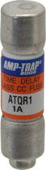 Ferraz Shawmut - 300 VDC, 600 VAC, 1 Amp, Time Delay General Purpose Fuse - Clip Mount, 1-1/2" OAL, 100 at DC, 200 at AC kA Rating, 13/32" Diam - Exact Tool & Supply