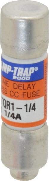 Ferraz Shawmut - 300 VDC, 600 VAC, 1.25 Amp, Time Delay General Purpose Fuse - Clip Mount, 1-1/2" OAL, 100 at DC, 200 at AC kA Rating, 13/32" Diam - Exact Tool & Supply