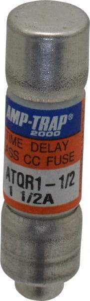Ferraz Shawmut - 300 VDC, 600 VAC, 1.5 Amp, Time Delay General Purpose Fuse - Clip Mount, 1-1/2" OAL, 100 at DC, 200 at AC kA Rating, 13/32" Diam - Exact Tool & Supply