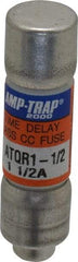 Ferraz Shawmut - 300 VDC, 600 VAC, 1.5 Amp, Time Delay General Purpose Fuse - Clip Mount, 1-1/2" OAL, 100 at DC, 200 at AC kA Rating, 13/32" Diam - Exact Tool & Supply