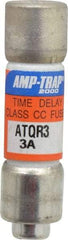 Ferraz Shawmut - 300 VDC, 600 VAC, 3 Amp, Time Delay General Purpose Fuse - Clip Mount, 1-1/2" OAL, 100 at DC, 200 at AC kA Rating, 13/32" Diam - Exact Tool & Supply