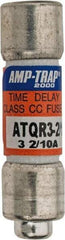 Ferraz Shawmut - 300 VDC, 600 VAC, 3.2 Amp, Time Delay General Purpose Fuse - Clip Mount, 1-1/2" OAL, 100 at DC, 200 at AC kA Rating, 13/32" Diam - Exact Tool & Supply