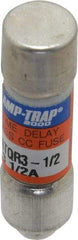 Ferraz Shawmut - 300 VDC, 600 VAC, 3.5 Amp, Time Delay General Purpose Fuse - Clip Mount, 1-1/2" OAL, 100 at DC, 200 at AC kA Rating, 13/32" Diam - Exact Tool & Supply