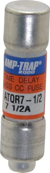 Ferraz Shawmut - 300 VDC, 600 VAC, 7.5 Amp, Time Delay General Purpose Fuse - Clip Mount, 1-1/2" OAL, 100 at DC, 200 at AC kA Rating, 13/32" Diam - Exact Tool & Supply