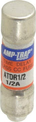 Ferraz Shawmut - 300 VDC, 600 VAC, 0.5 Amp, Time Delay General Purpose Fuse - Clip Mount, 1-1/2" OAL, 100 at DC, 200 at AC kA Rating, 13/32" Diam - Exact Tool & Supply
