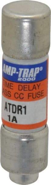 Ferraz Shawmut - 300 VDC, 600 VAC, 1 Amp, Time Delay General Purpose Fuse - Clip Mount, 1-1/2" OAL, 100 at DC, 200 at AC kA Rating, 13/32" Diam - Exact Tool & Supply