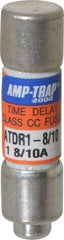 Ferraz Shawmut - 300 VDC, 600 VAC, 1.8 Amp, Time Delay General Purpose Fuse - Clip Mount, 1-1/2" OAL, 100 at DC, 200 at AC kA Rating, 13/32" Diam - Exact Tool & Supply