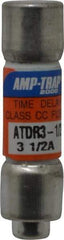 Ferraz Shawmut - 300 VDC, 600 VAC, 3.5 Amp, Time Delay General Purpose Fuse - Clip Mount, 1-1/2" OAL, 100 at DC, 200 at AC kA Rating, 13/32" Diam - Exact Tool & Supply